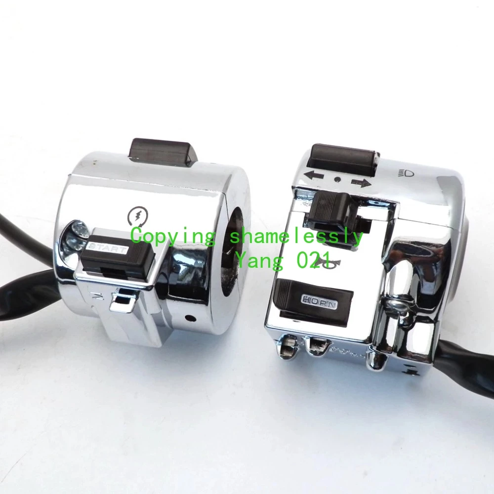 1 Pair Right and Left Side Chrome Plated Control Switch for GY6 Moped Retro Scooter 50cc 125cc 150cc