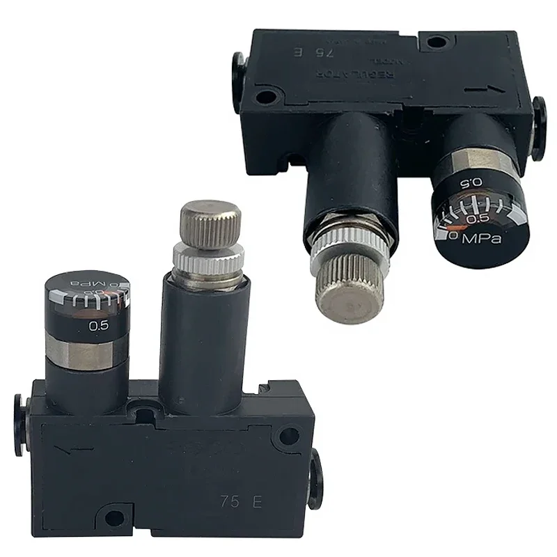 HLH RVUM6-6 Precision Mini Pressure Reducing Valve Rotary Pressure Regulating RVUM4-4 RVUM6-4 Pneumatic Air Regulating Valve RVU