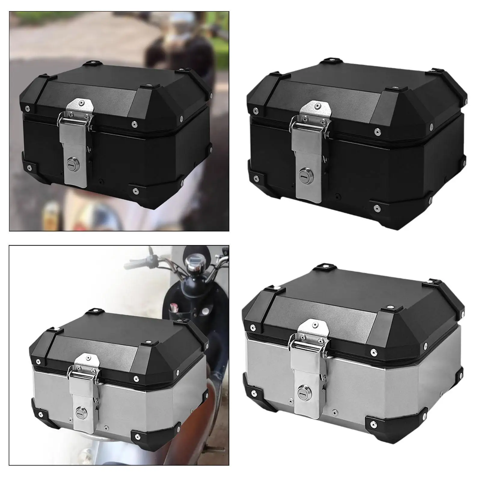 

Универсальный мотоциклетный верхний чехол 10л, чехол для хранения из алюминиевого сплава для дорожного снаряжения, скутера, мотоцикла, электрического велосипеда