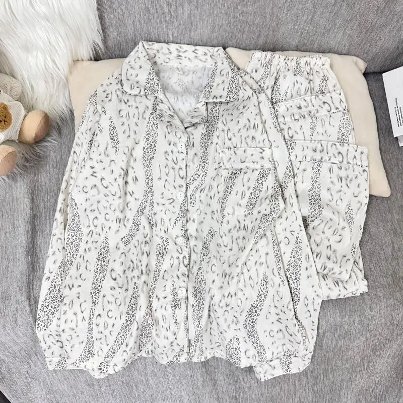 

Women's Clothing Pajamas Hit Product New Product Thin Version At Home Outdoors Sleep Exquisite Fashion Long Sleeves Pants Suit