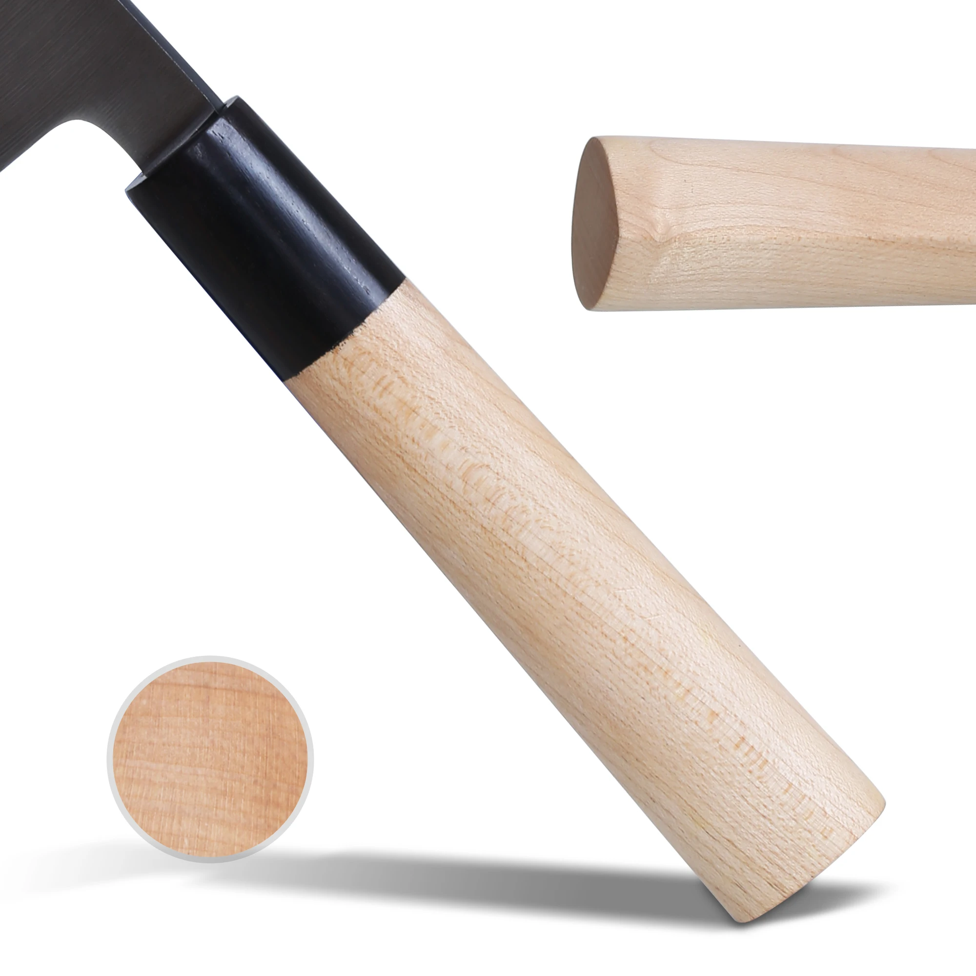 WILDMOK 7 Inch Traditional Wooden Handle Nakiri Cleaver, German Steel Sharp Kitchen Knife for Home Cooking & Slicing