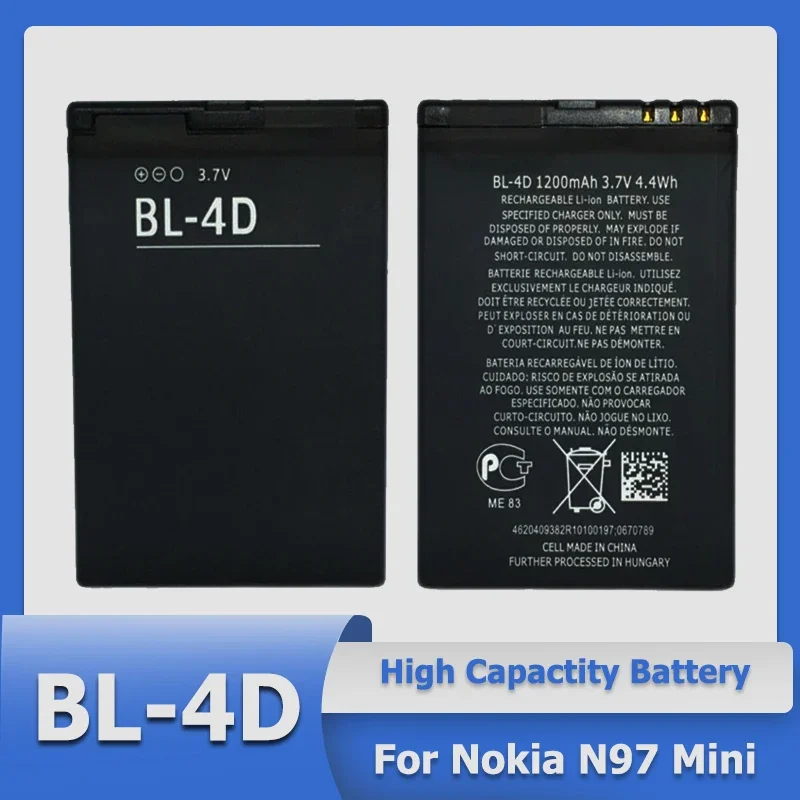 High Quality Flat Battery BL-4D For  For Nokia N97mini N8 N8-00 E5 E5-00 E7 E7-00 T7 T7-00 702T N5 808 BL4D BL 4D + Tools