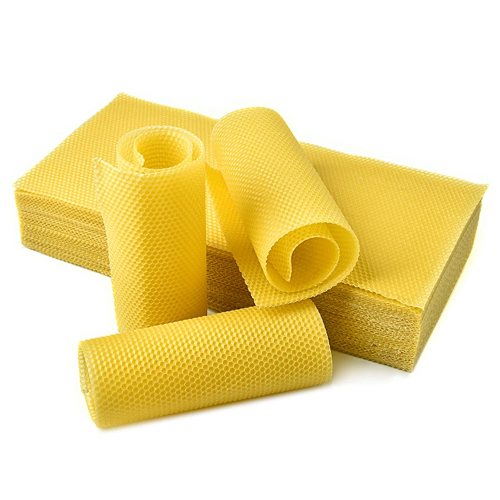 300 Pieces 20kG Natural Beeswax Foundation Sheet 415x195mm Deep Honeycomb Apis Mellifera Honey Bees Beekeeping Foundation Sheet