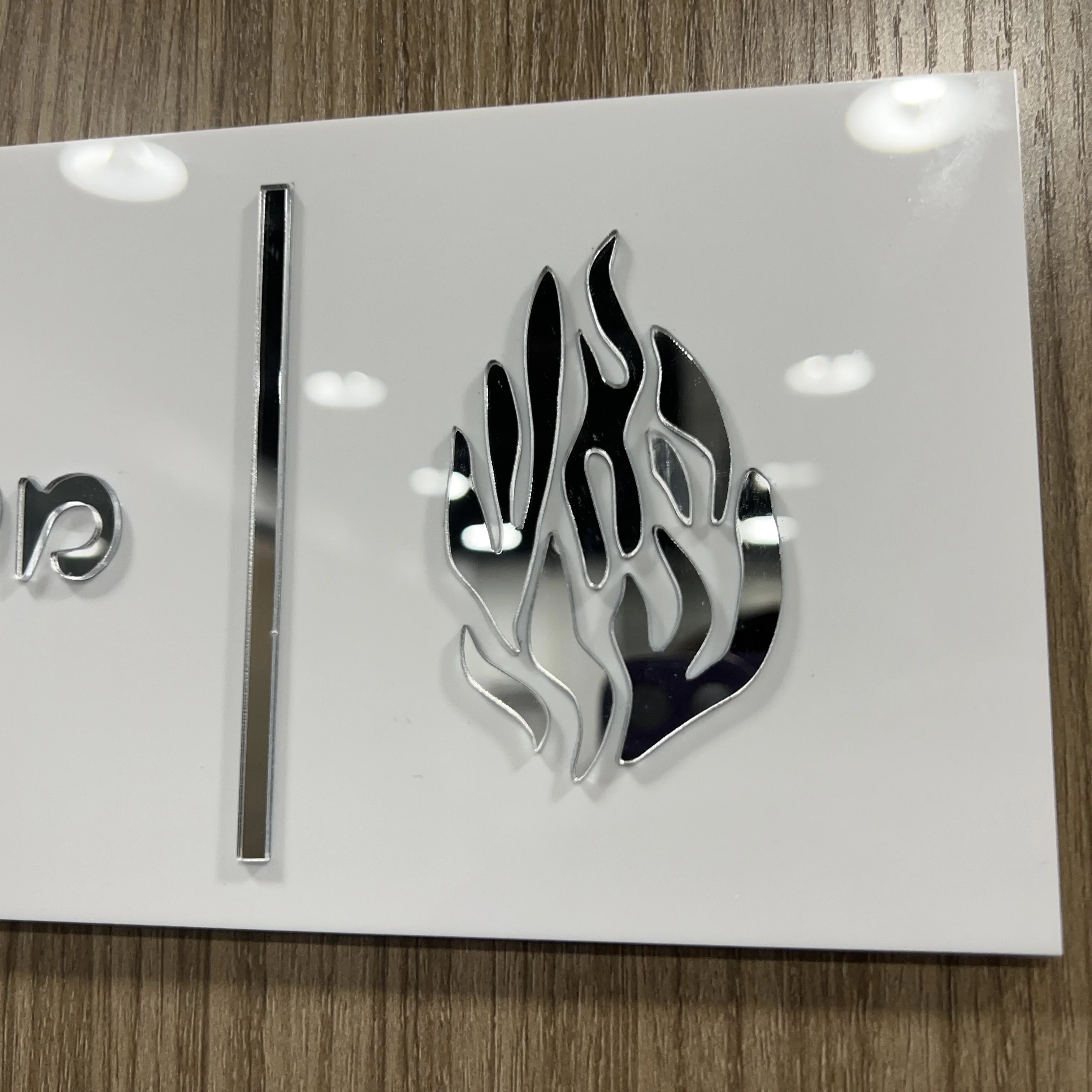 Custom Hebrew Family Name Door Sign, 3D Laser Cut Acrylic 6