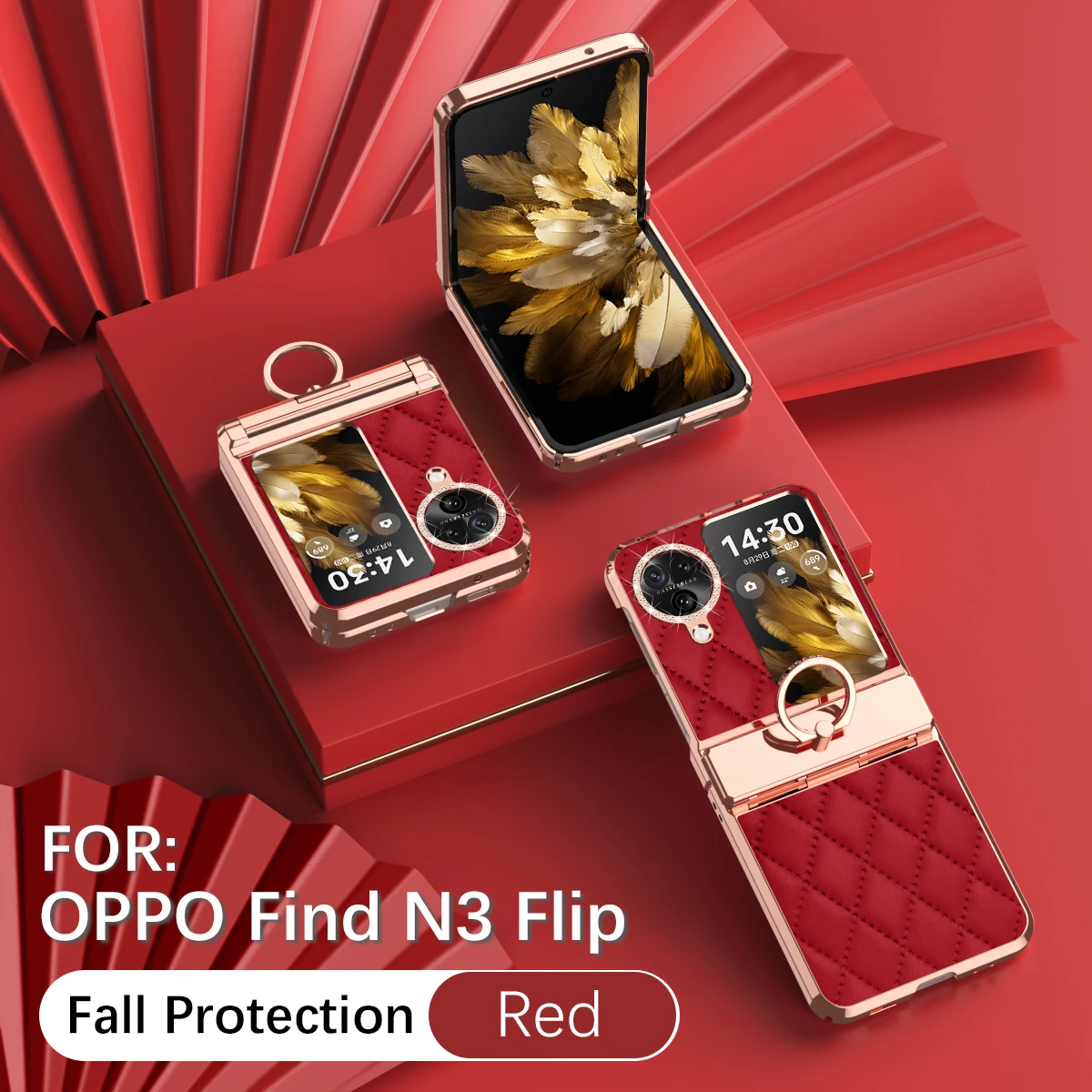 Conjoined Diamond Xiaoxiangfeng Series Phone Protective Case for OPPO Find N3 Flip