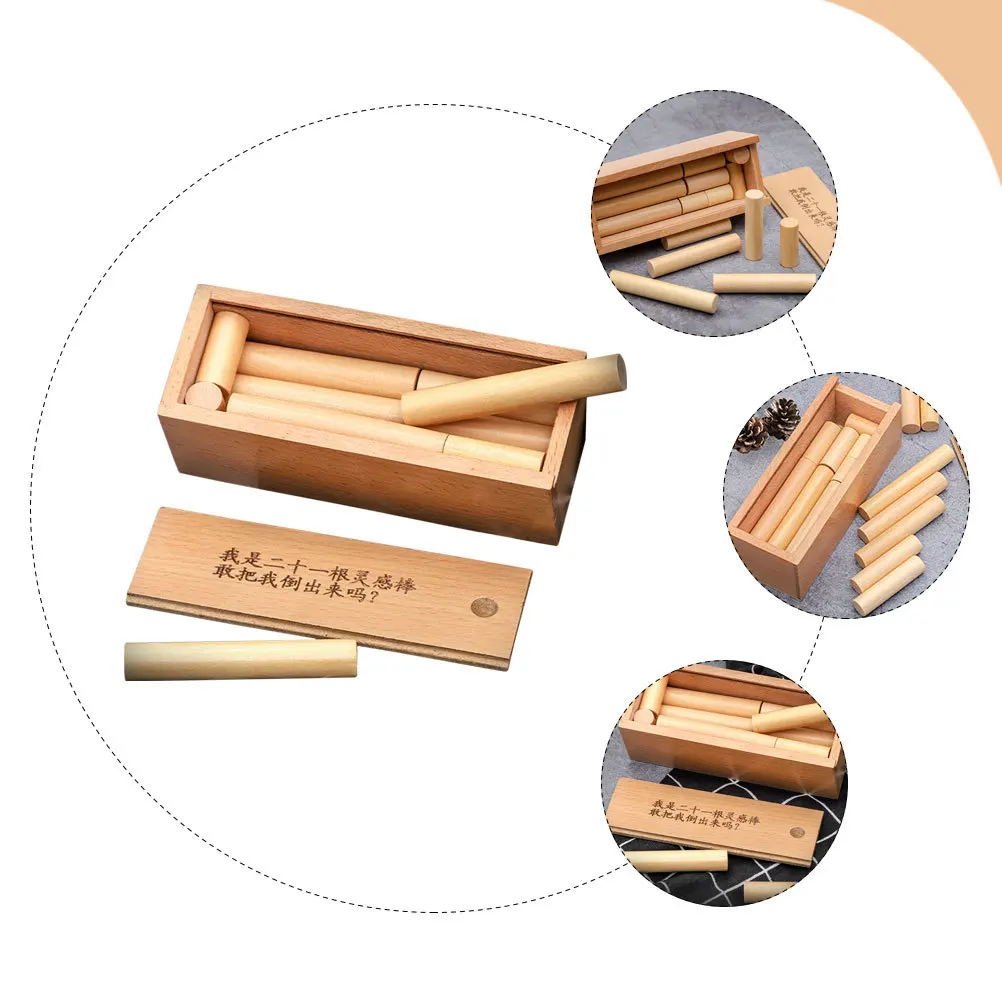 

1 комплект, деревянная палочка, головоломка, коробка-головоломка, набор палочек для детей и взрослых, логика, тестирование IQ, образовательные развлечения, снятие стресса