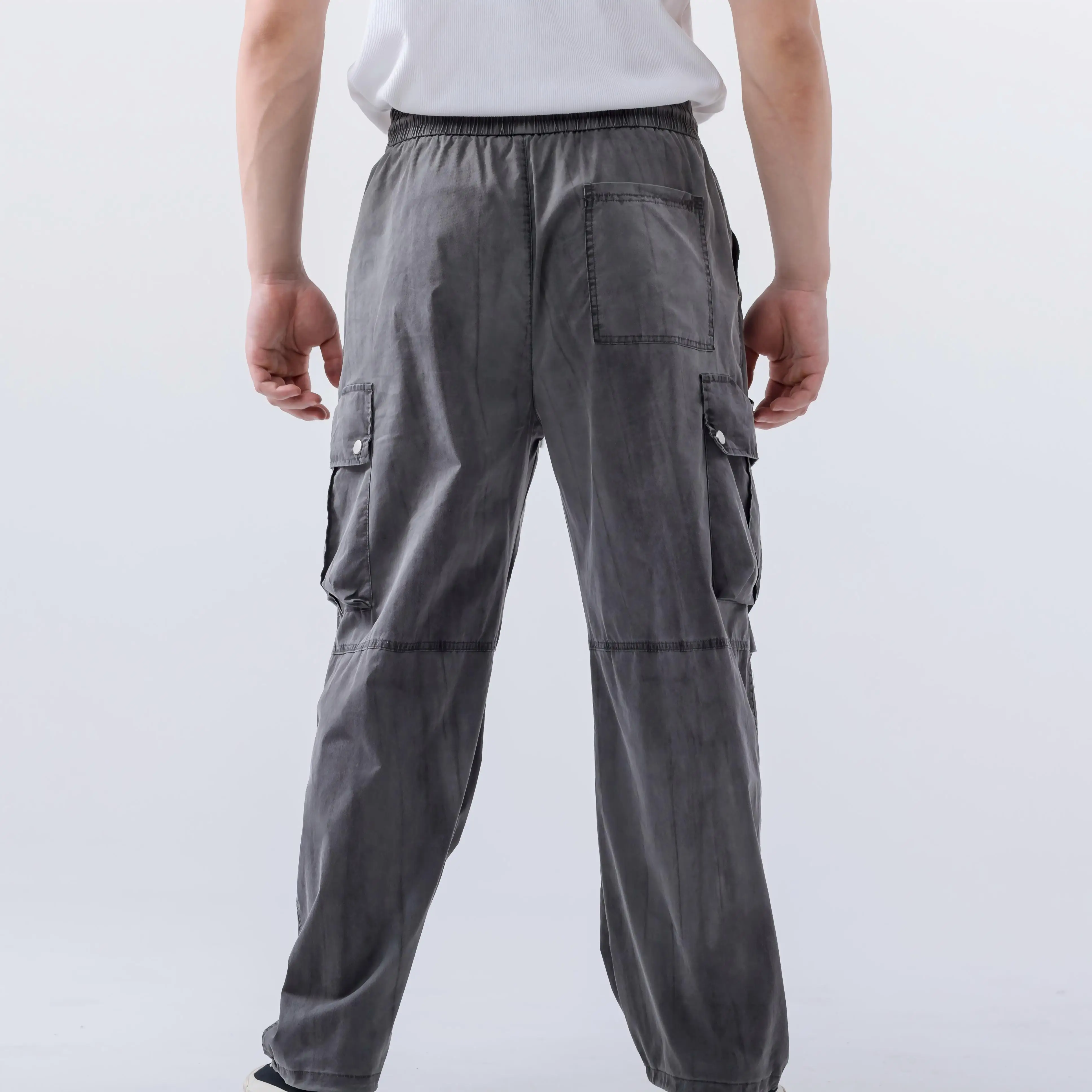 Wide Leg Pants Flared Pants Vintage Pocket Cargo Pants Baggy Floor-length Pants Long Full Length Trousers Jogger Work Pants