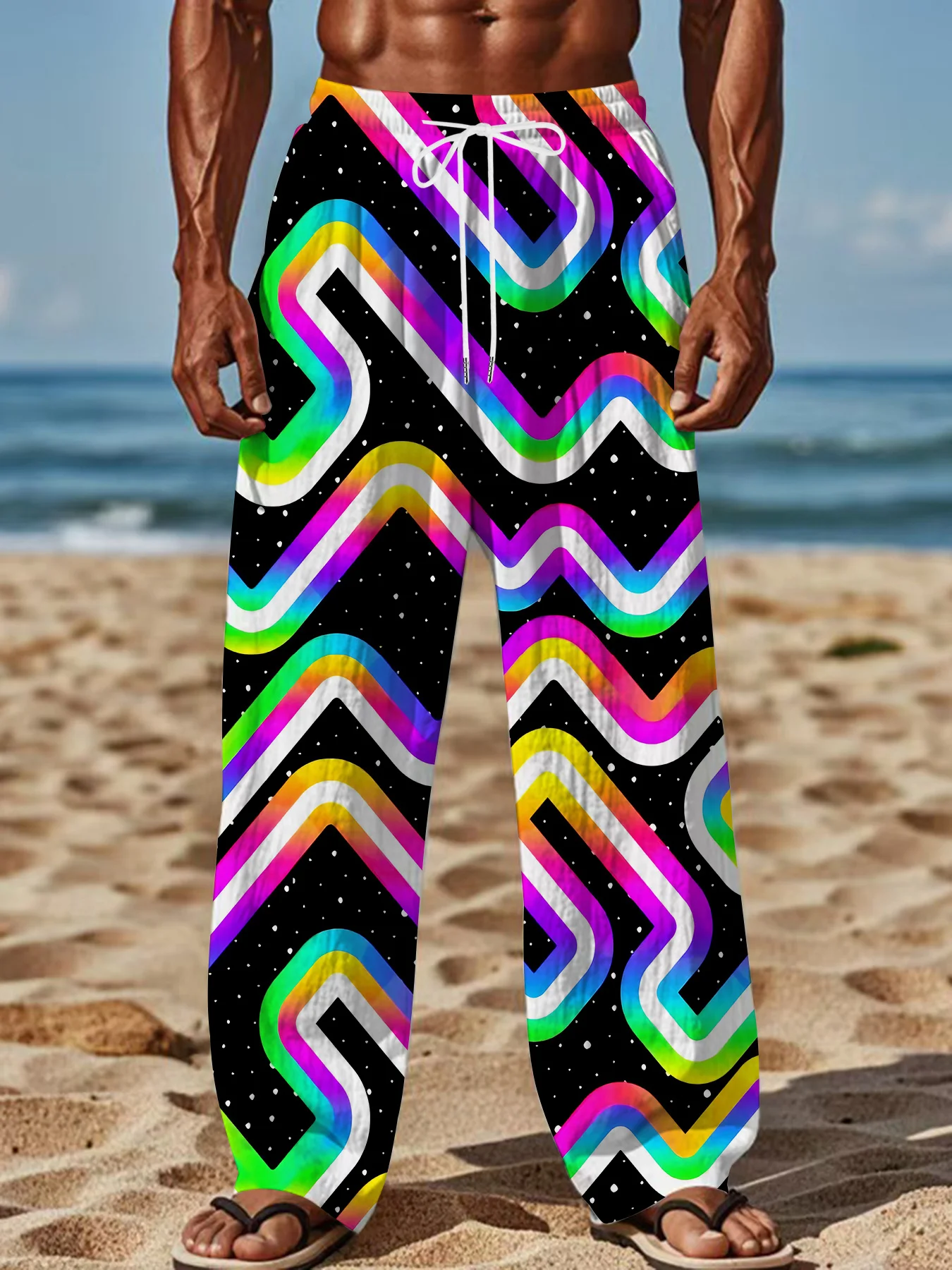 

Dopamine Trendy Retro Classic Print 2026 New Unisex 3D Color Series Casual Pants Y2K Street Fashion Couple Sports Pants