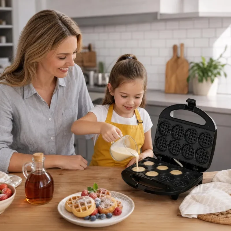 Discover the ultimate versatility in your kitchen with this multi-functional waffle and cake maker, designed to meet various