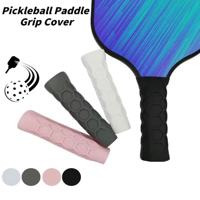 Pickleball Paddle Non- Slip Honeycomb Silicone Replacement Grip Pickleball Tennis Racket Overgrip Sleeve Handle Cover for Enhanc