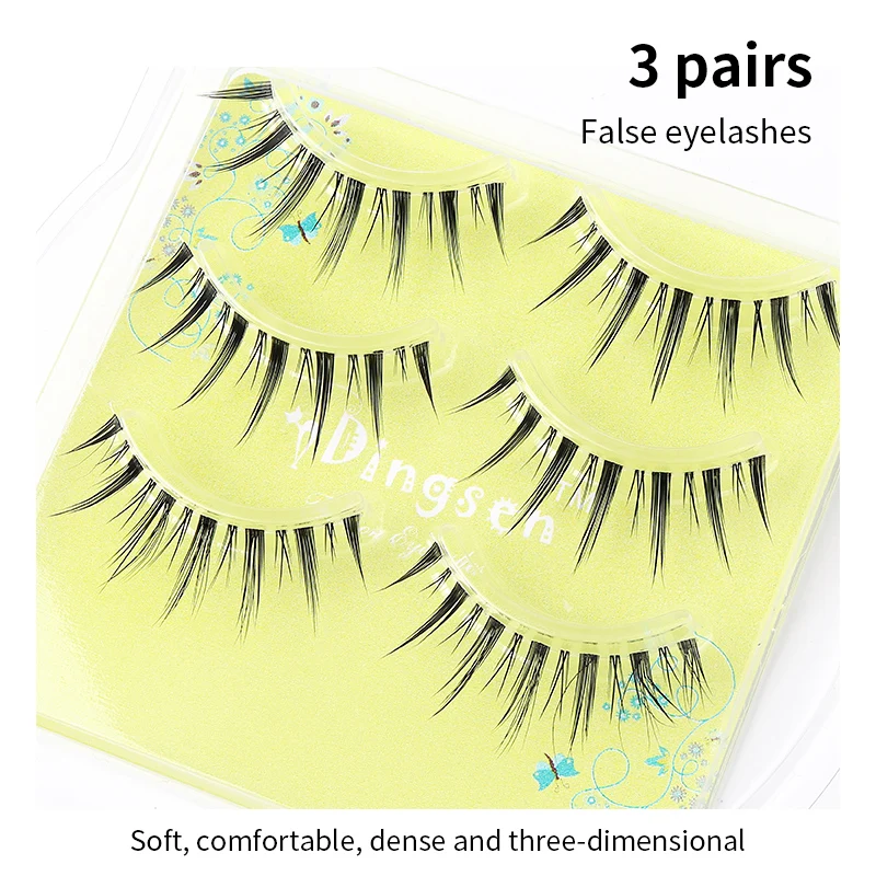 DINGSEN 5 Paar Neue Manga-Wimpern Kosmetik Individuelle Natürliche Wimpern Cosplay Wimpernbüschel Make-up Koreanische Künstliche Wimpern – Detail 3