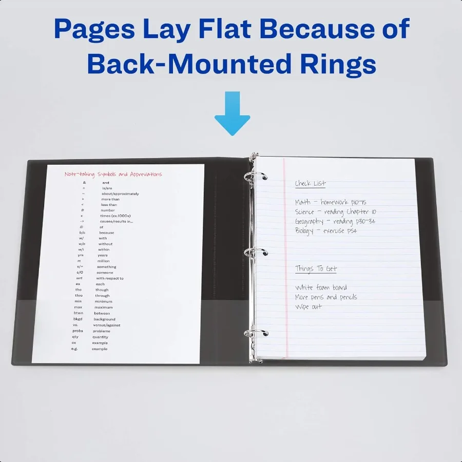 라운드 링이 있는 경제형 1인치 바인더블루