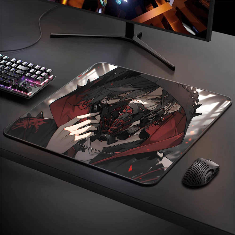 45x40CM Premium Speed Mouse Pad FPS Professional E-Sports Mouse Mat Black Mask Boy Locking Edge Computer Gaming Mousepad Gamer