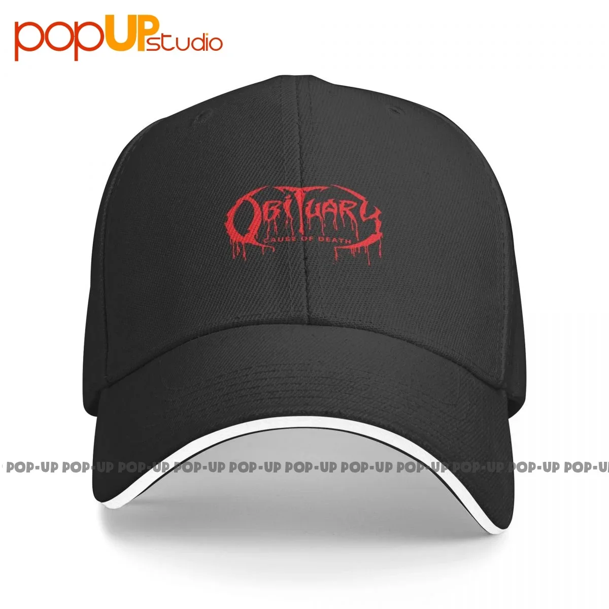 Obituary Cause Of Death American Death Metal Band P-276 Sandwich Cap Baseball Cap Trucker Hat Cute