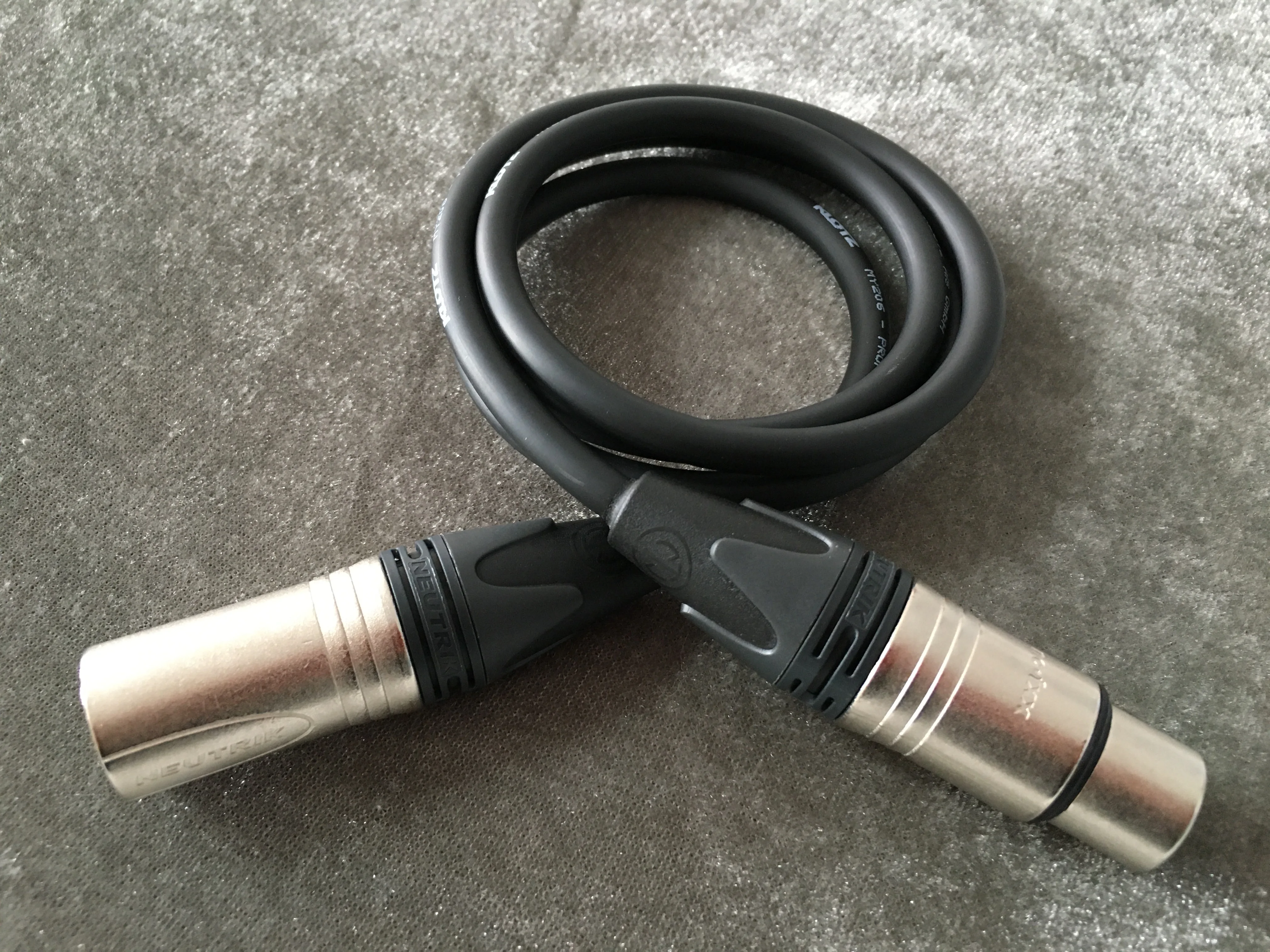 DIY microphone balanced cable with NEUTRIK XLR male NC3MXX and female NC3FXX by Germany made KLOTZ MY206SW