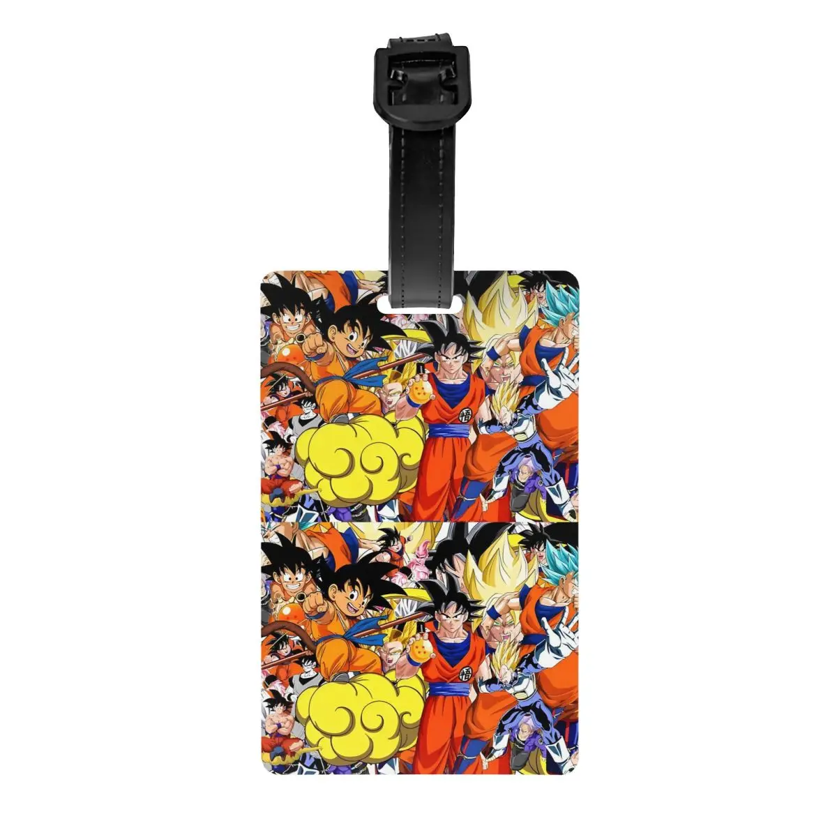 علامة الأمتعة الكرتونية المخصصة من Goku مع بطاقة الاسم، ملصق معرف غطاء الخصوصية Ultra Instinct لحقيبة السفر #1