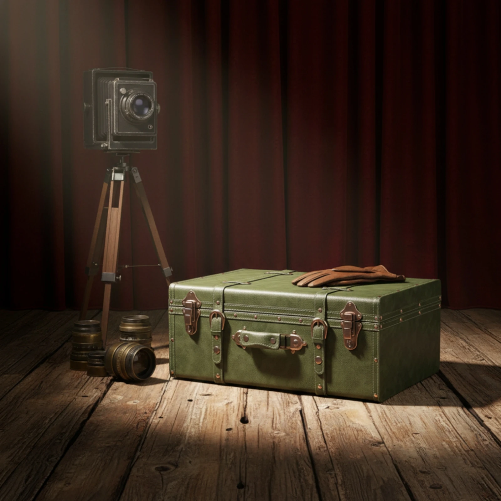 Carry Suitcase Box Textured Vintage Suitcase Decorative Trunk Reinforced Long-Lasting for Decorators, Home Decor, Photo Shoots