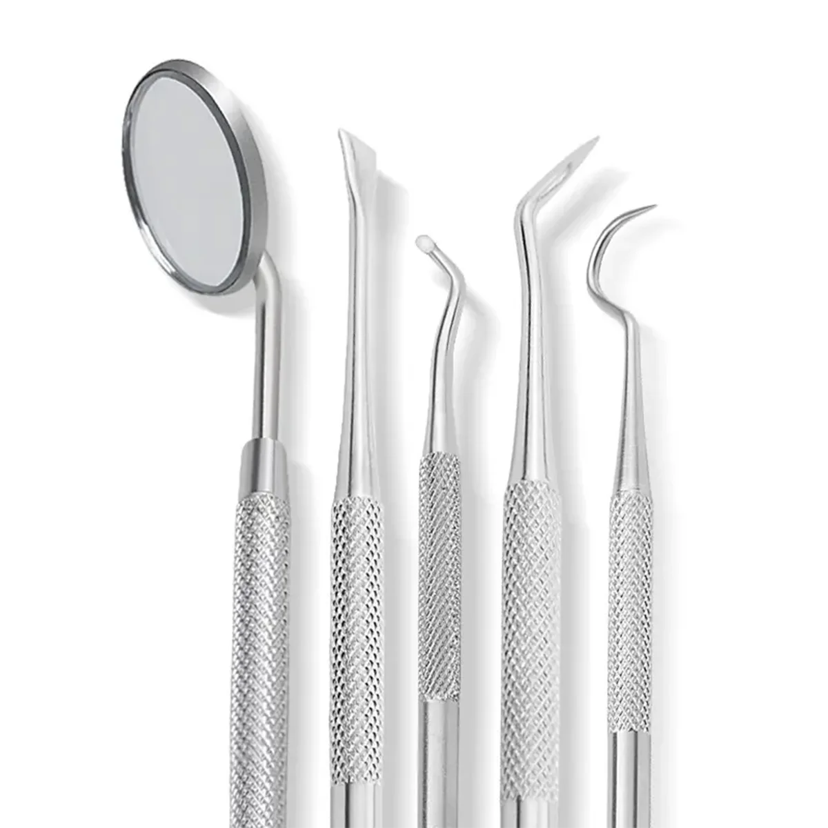 5/7pcs Ergonomic Easy Carry Teeth Cleaner,Reusable Stainless Steel Interdental Dental Hygiene Tools Portable for Travel Daily