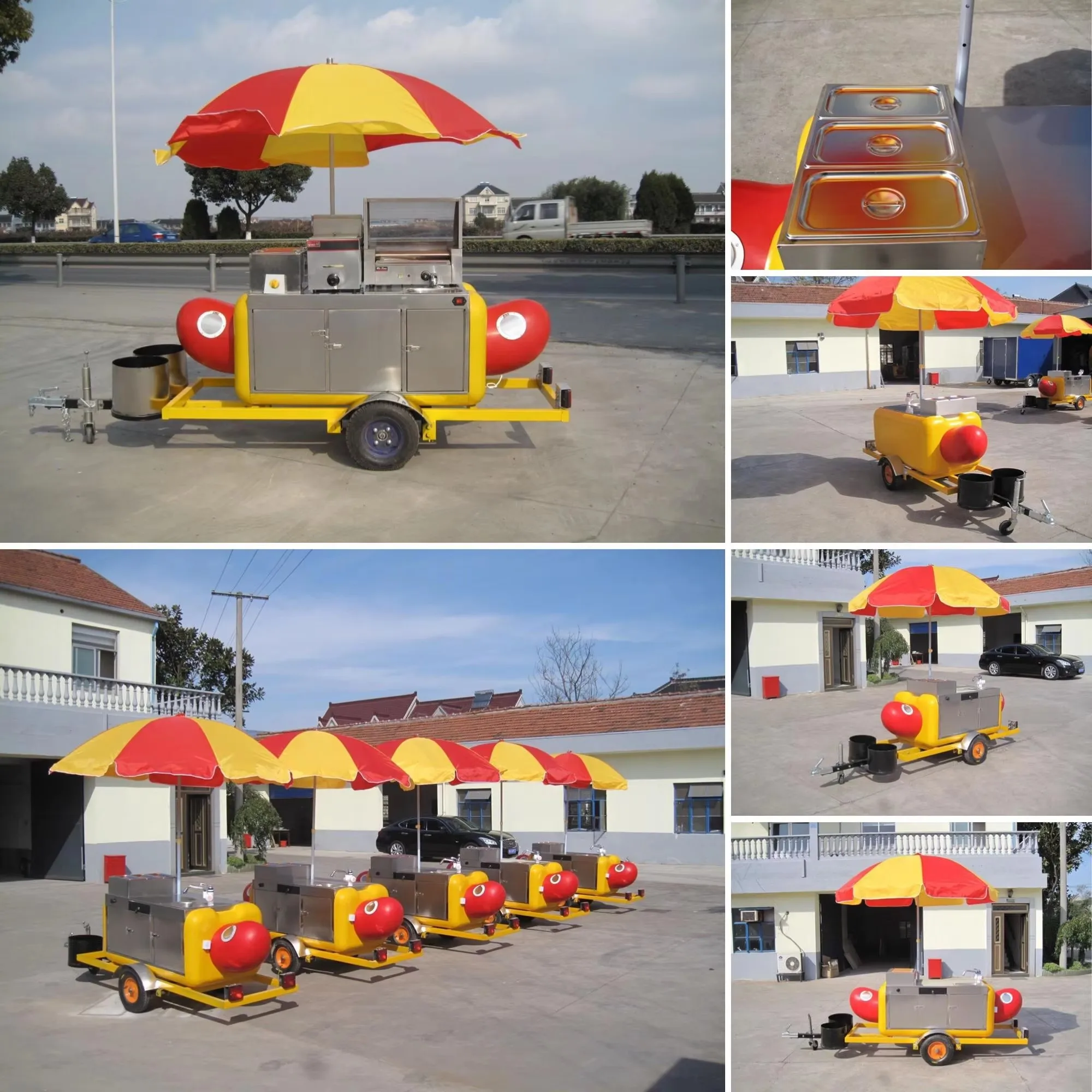 Hot Dog Cart Mobile Street Float Store Stall Cart Hotel Shopping Mall Booth