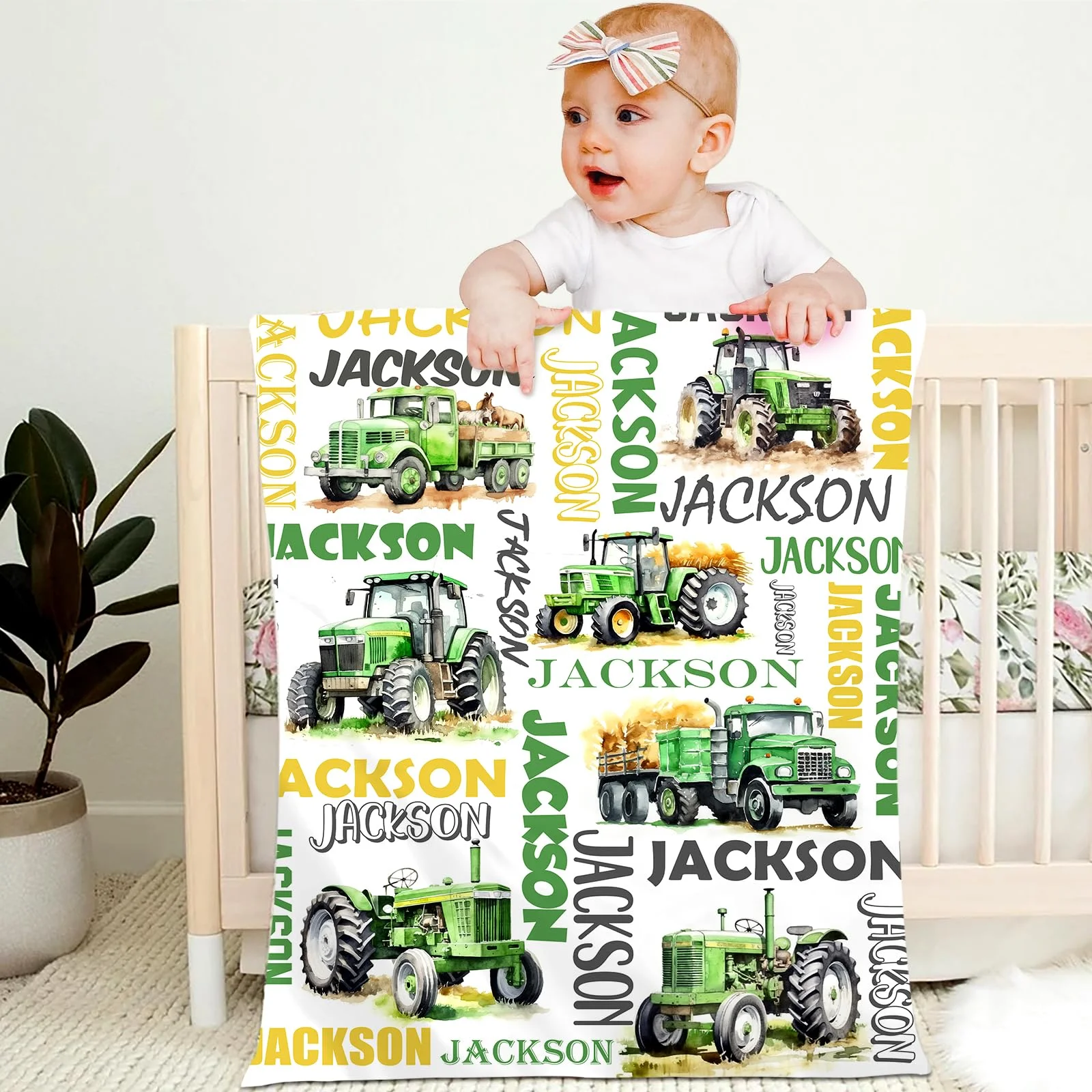 

Детское одеяло VIKAMA с принтом в виде мультяшного грузовика. Мягкий и удобный, моющийся и грязеотталкивающий, идеально подходит для крещения новорожденных и для сна.