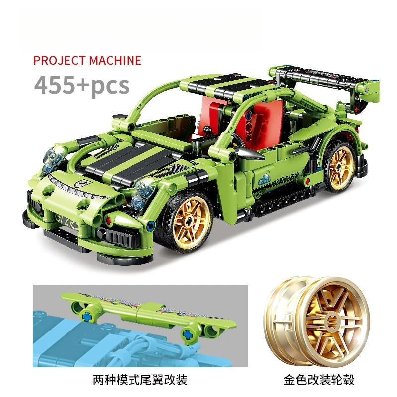 

Модель гоночного автомобиля сборки строительного блока, развивающая игрушка с мелкими частицами в подарок для мальчиков