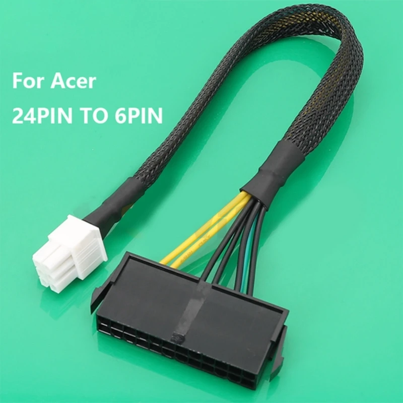 ATX Power Supply Motherboards Interfaces 6-pin Adapter Cable Cord for Acer 6Pin Mainboard 24Pin to 6P Conversion Line