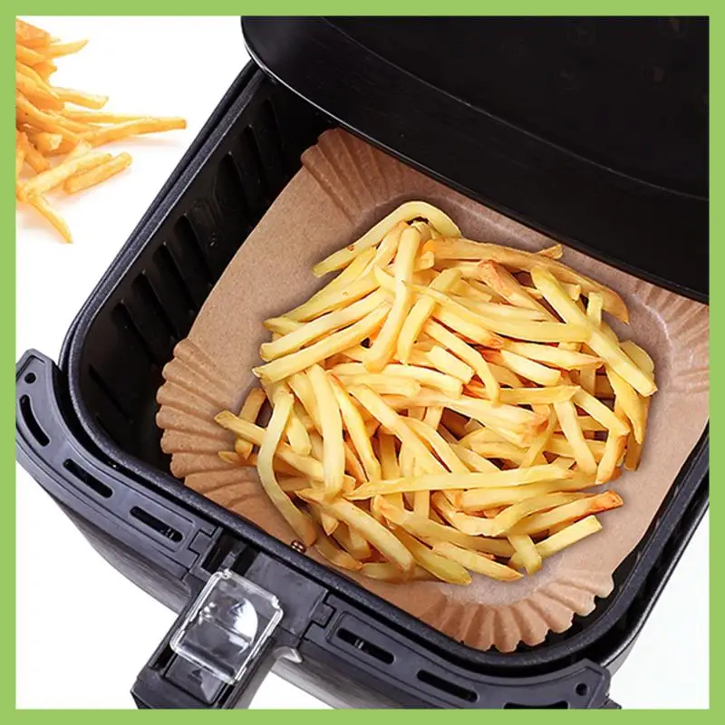 

A56T-100PCS Air Fryer Baking Paper Square Parchment Paper Food-Grade For 4.5-6L Air Fryer Durable