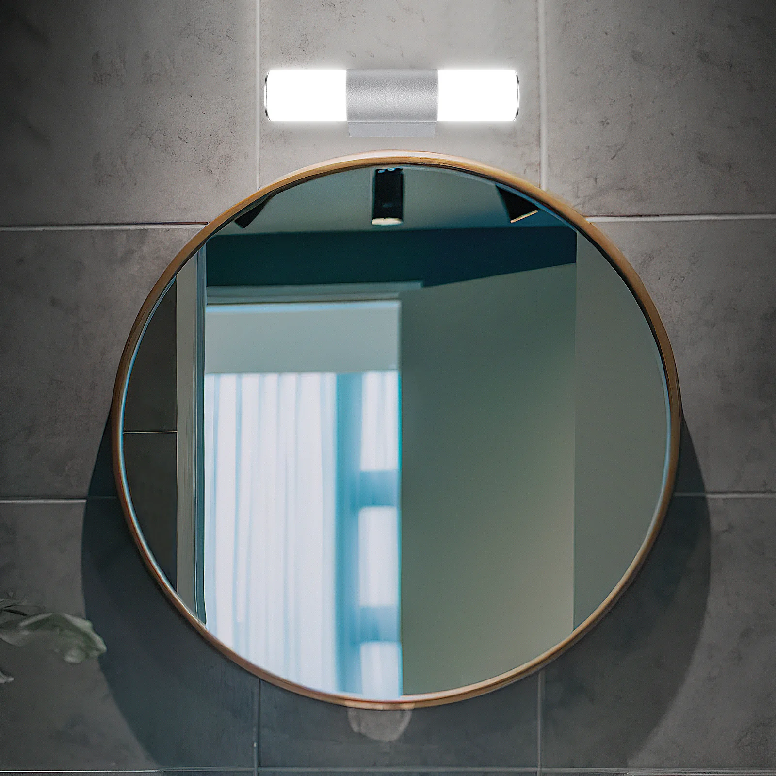 LED 화장대 조명 모던 미니멀리스트 아크릴 갓 알루미늄 고정구 욕실 화장대 조명 거울 위 벽등 욕실용