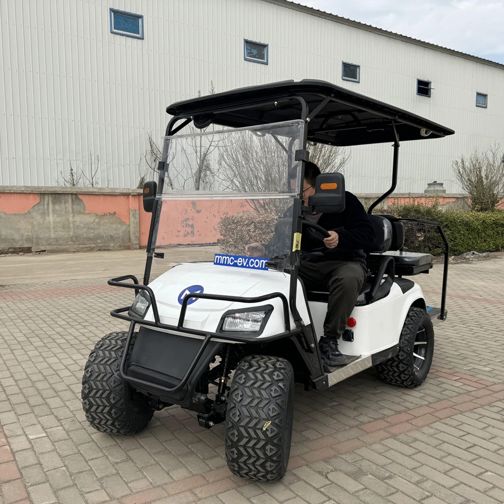 China Factory Mini Electric Off-Road Luxury 4 Passenger Club Car Rear Folding Seats Golf Carts 72V Electric Golf Cart for Sale