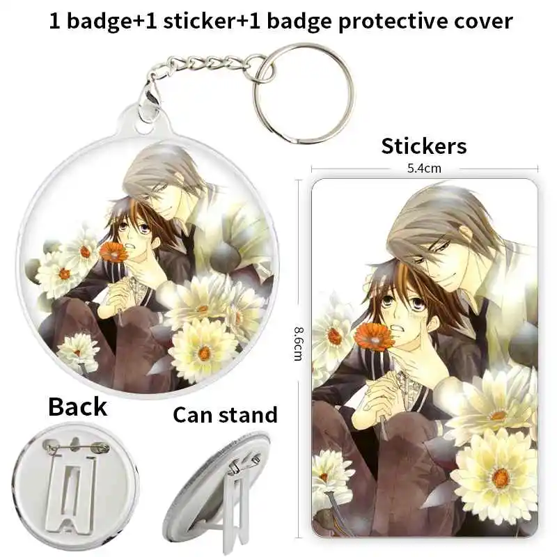 Junjou Romantica Game Anime Character Badge Brooch anchor Peripherals Pin Metal Chest tag Trinket Pendant Fashion Lapel