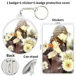 Junjou Romantica Game Anime Character Badge Brooch anchor Peripherals Pin Metal Chest tag Trinket Pendant Fashion Lapel