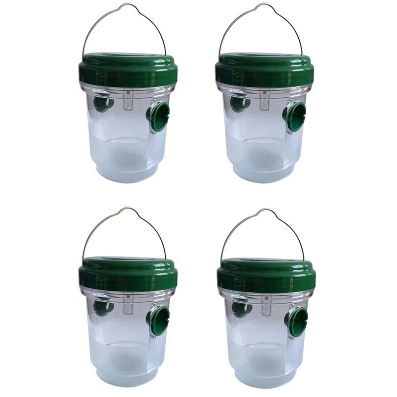 

T02C!-Bee Trap For Outdoors Solar Powered With LED Light,Hanging Design Bee Trap Reusable, Insect Traps For Patio,Yard,Garden