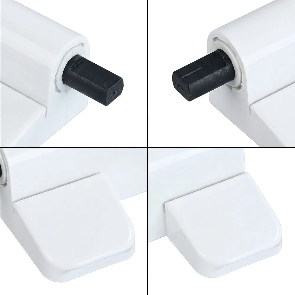 For Daily Bathroom Use White Toilet Seat Hinge Kit Dampening Mechanism Cover Plates Included Slow Closing Function