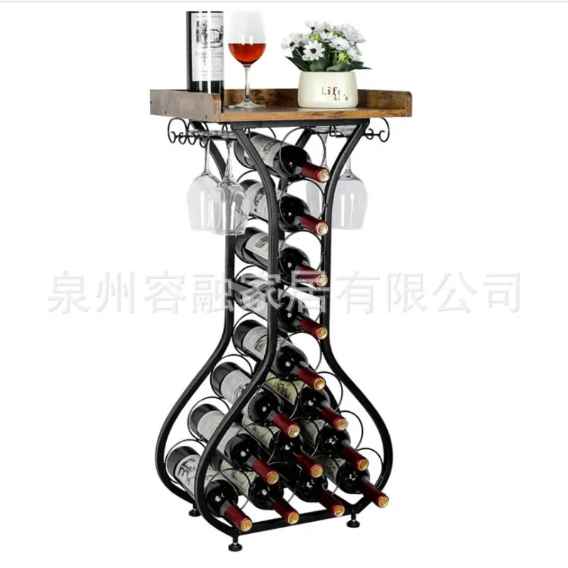 DSA wine rack restaurant floor-to-ceiling wine cabinet modern simple living room wine display rack