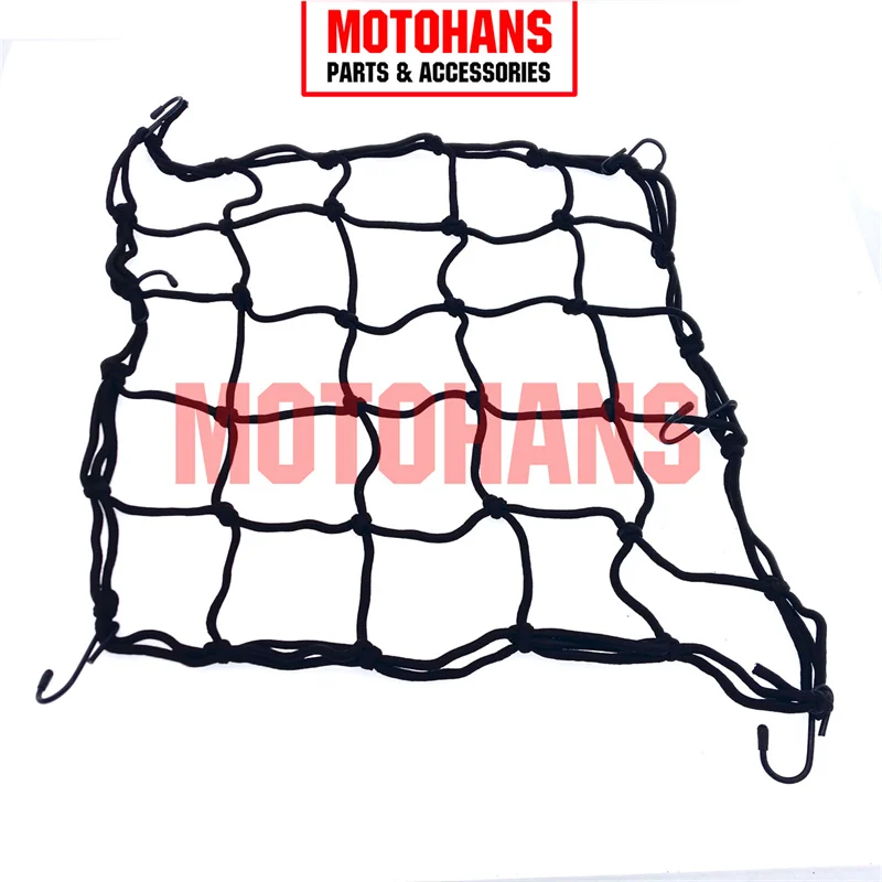 Muslimb 35 x35cm MOTO elastico BUNGEE NET HOLDER MOTO STORAGE casco serbatoio bici bagaglio gancio maglia accessori MOTO