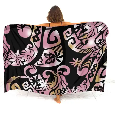 Polynesian Custom Women Beach Sarong Fashion Swimwear For Sunbathing Comfortable And High-Quality Fabric One-Piece Sarong