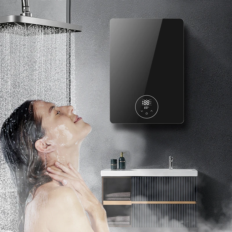 Factory Price Touch Panel 14kW Wall Mounted Electric Instant Water Heater Without Water Tank