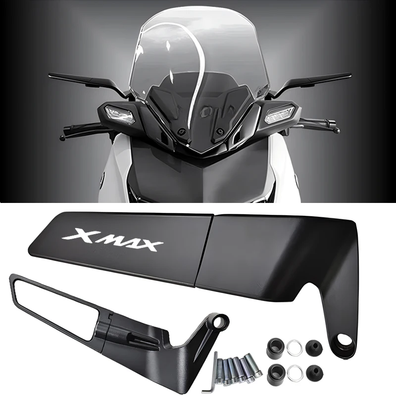 For Yamaha XMAX 300 XMAX 400 XMAX 250 XMAX 125 Motorcycle CNC rearview mirror fixed wing Adjustable Rotating Side Mirrors