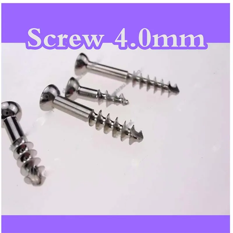 Orthopedic instrument cancellous screw 4.0mm self tapping stainless steel Hex screw  10pcs/pack lag screw for VET&orthopedist