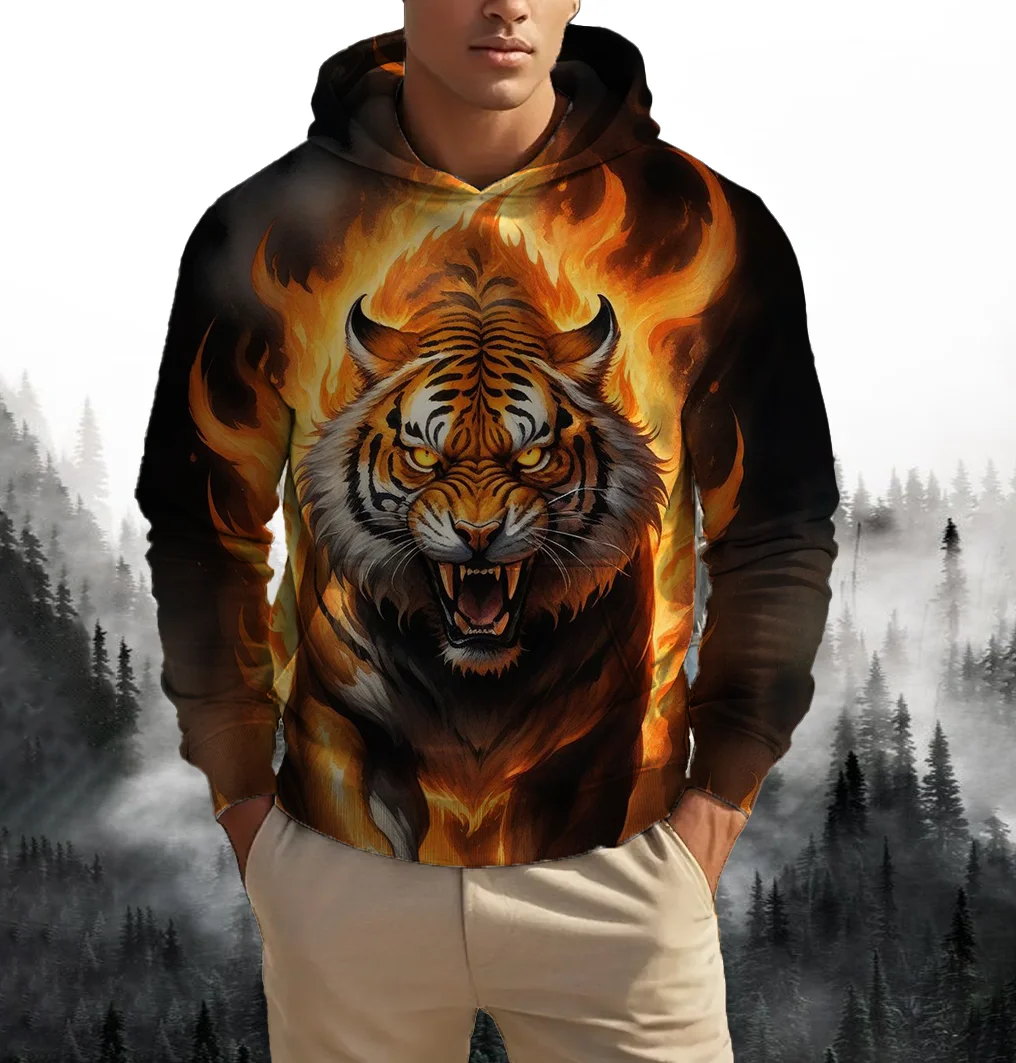 Рисунок 6 - Мужские толстовки с 3D принтом золотого льва