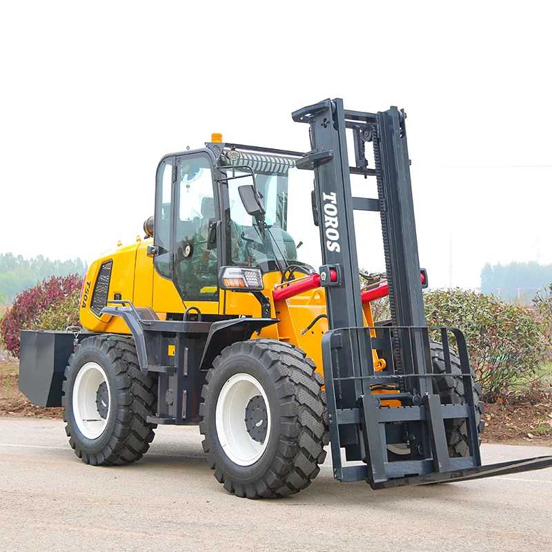 

China Manufacturer 4 Wheel Drive off road Forklift Diesel Forklift Trucks Outdoor Use Portable Rough Terrain Forklift