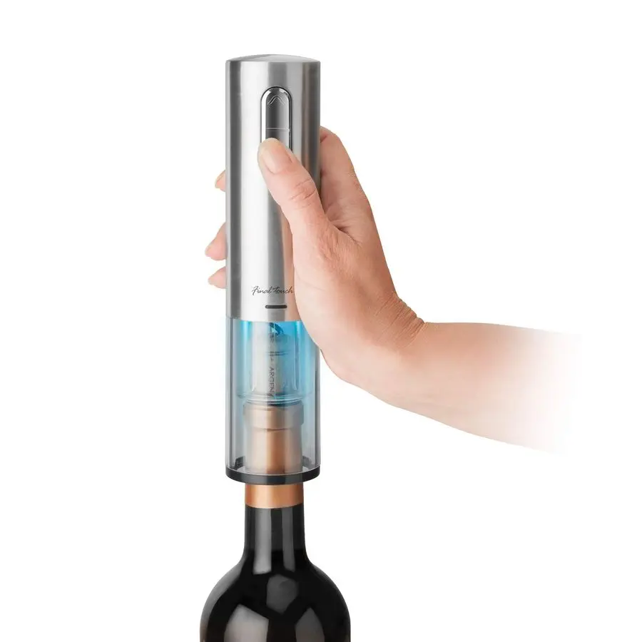 

Electric Corkscrew with LithiumIon Battery Easy Cork Removal, USB Charging, LED Lights Stainless Steel Wine Opener for Home and