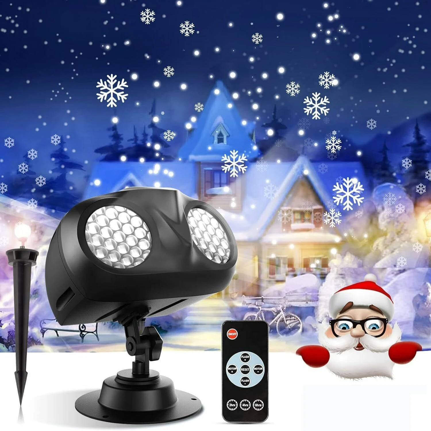 of the holiday season with this mesmerizing snowflake projector. Create a magical atmosphere with its dazzling display of enchan