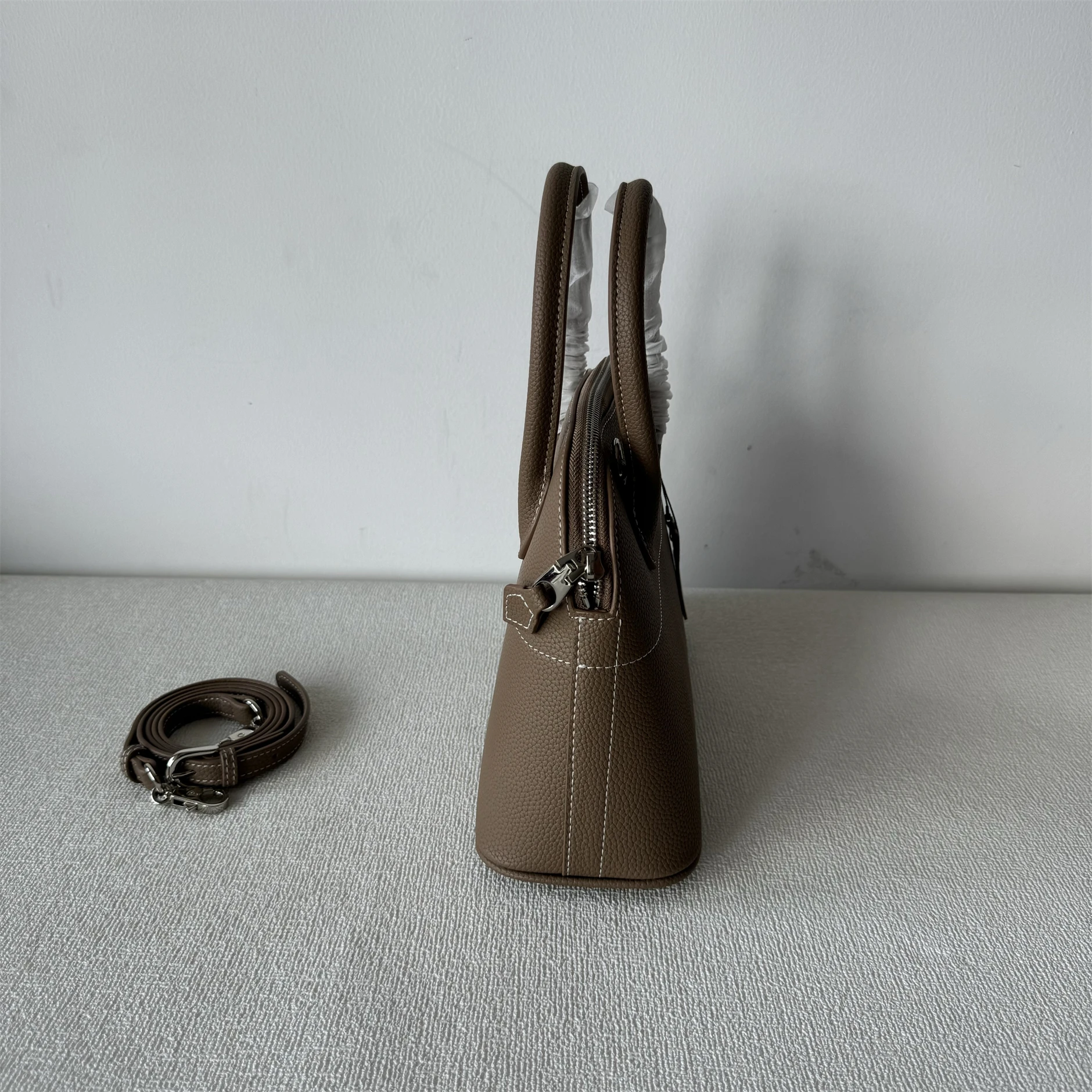 Женская высококачественная текстурированная универсальная сумка через плечо для поездок на работу, сумка для боулинга, женская сумка-ракушка