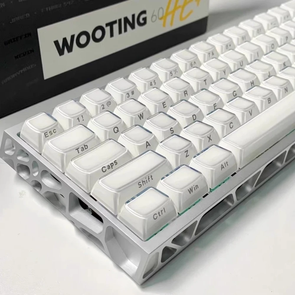 Womier Crystal Jelly Side Engraved Translucent Keycaps for Wooting60/68/75 Keycaps for Mechanical Keyboard OEM Cherry Profile