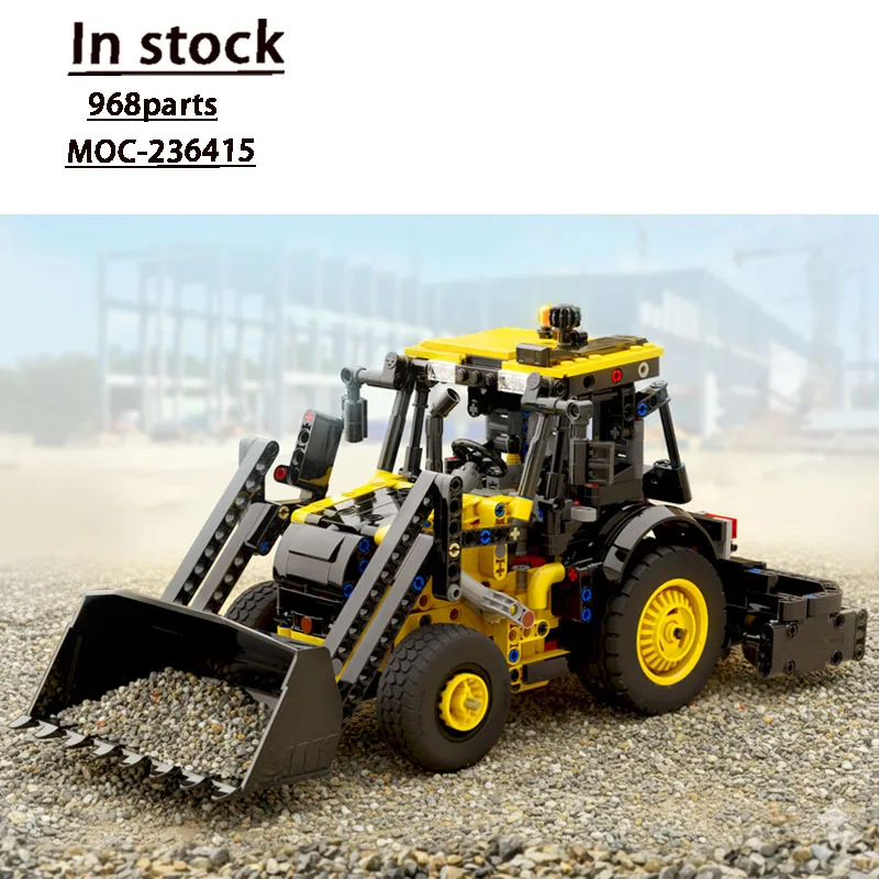 MOC-236415 Agricultural Tractor Loader Building Block Model, 968 Parts, Creative Birthday Gift Toy for Boys and Children