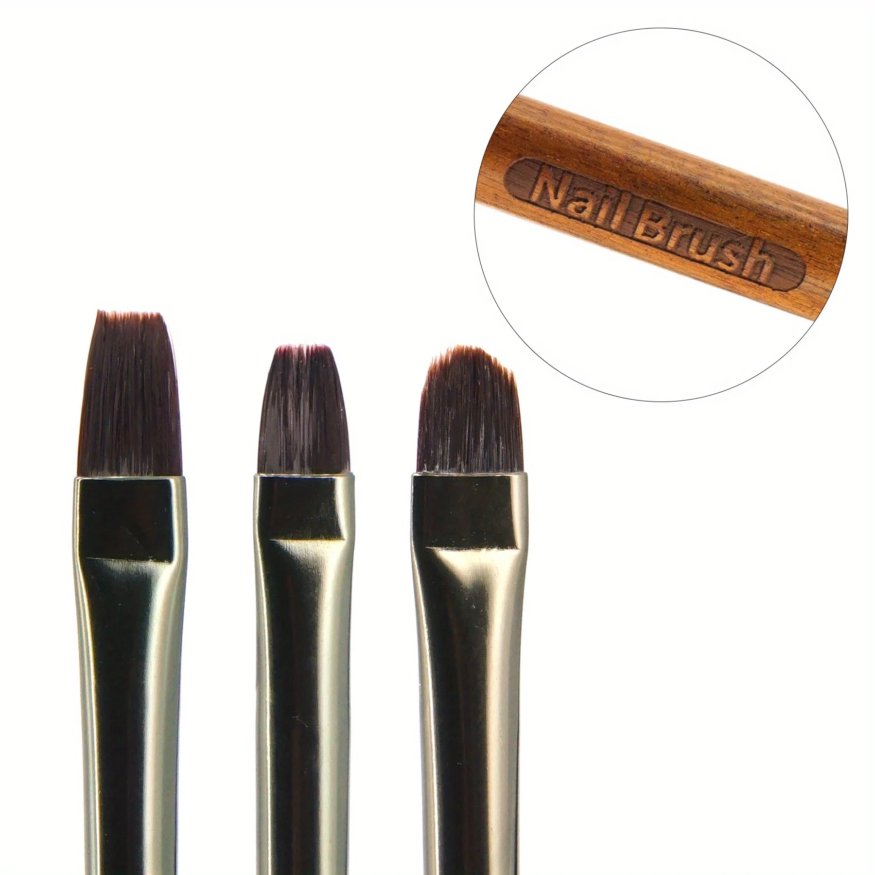 1/2/3 Uds pincel para decoración de uñas pincel para pintar Gel de madera arte de uñas para extensión de punta de Gel accesorio acrílico manicura herramienta de cepillo para uñas de Gel UV