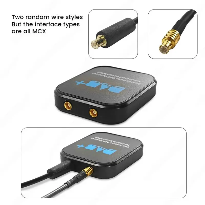 M49K-Car DAB+ Dual LNB Dual Antenna For European Android For Car Radio USB/Type-C Adapter Stereo DAB Receiver