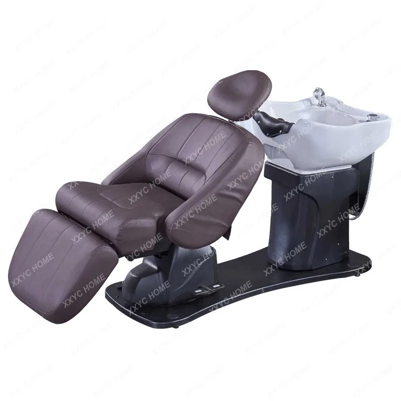 

Electric lifting shampoo bed High-end barber shop special rotating head treatment beauty integrated flush bed