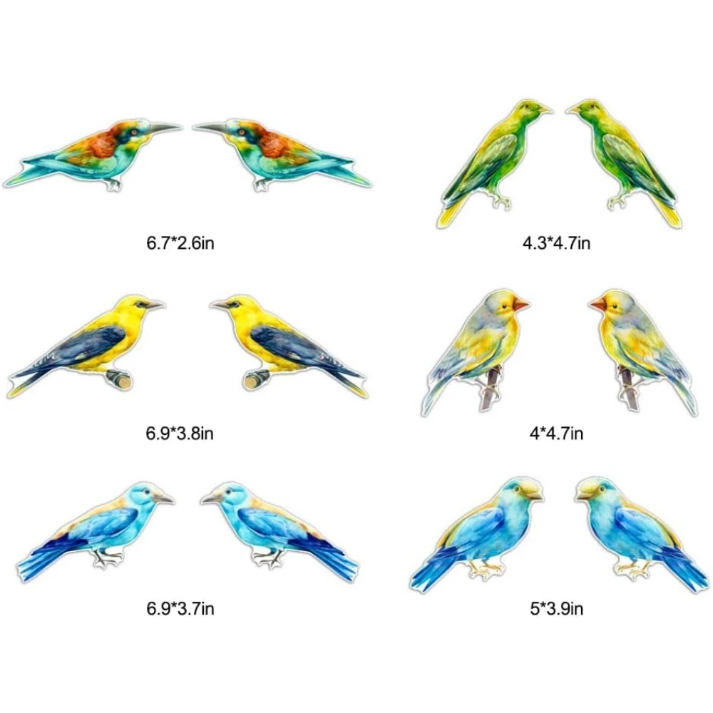 Hummingbird Pattern Flexible Screen Door Magnets,12Pcs Magnetic Decor for Sliding Screen Doors & Windows